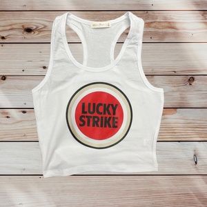 Lucky Strike Cropped Tank Top